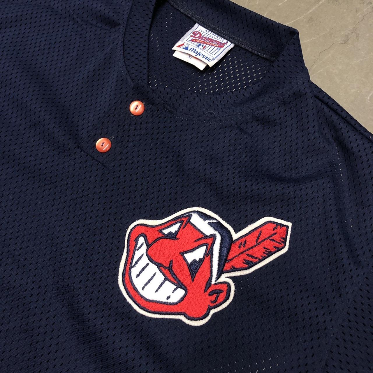 Majestic MLB Cleveland Indians Baseball Jersey - - Depop