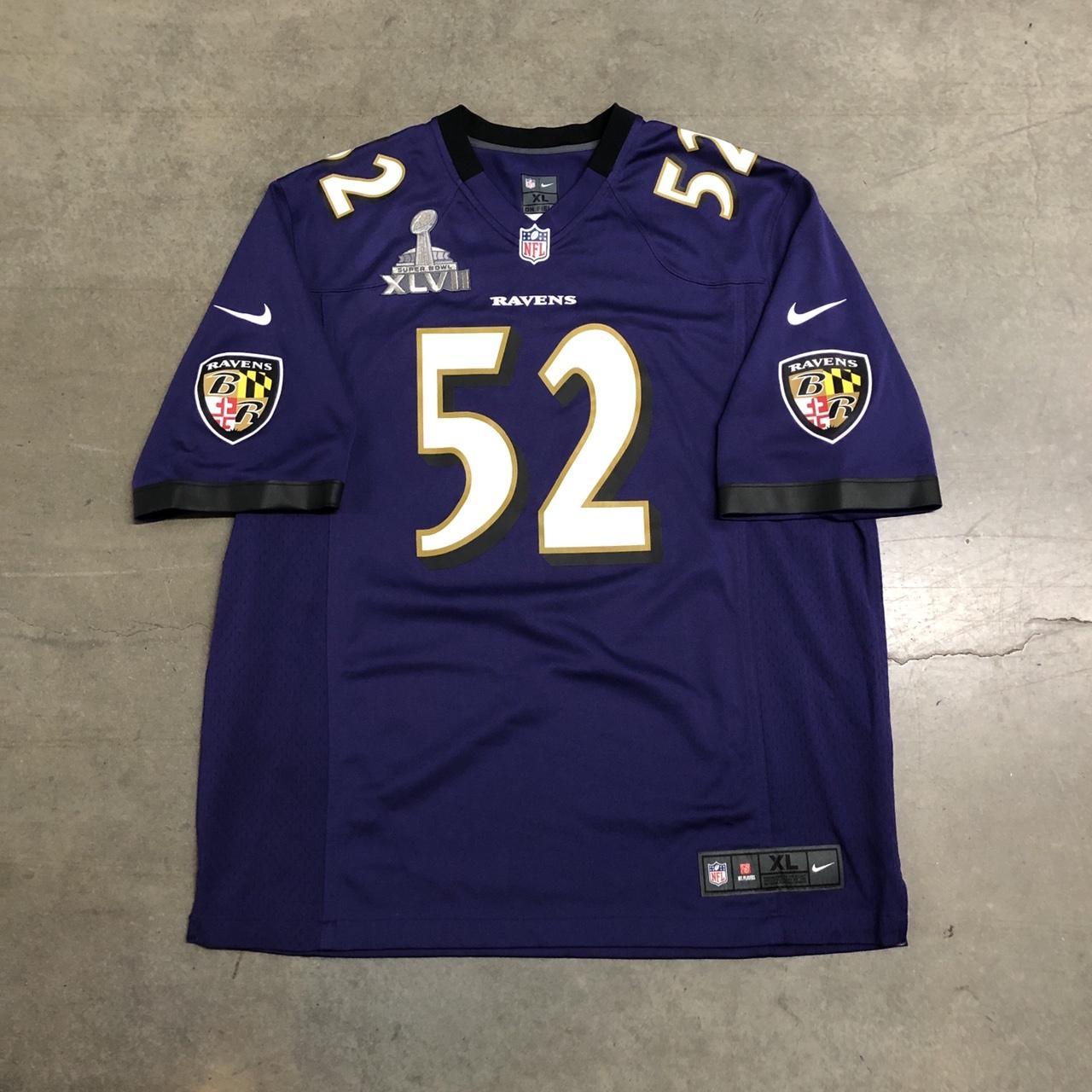 Ray Lewis Baltimore Ravens White Football Jersey - Depop