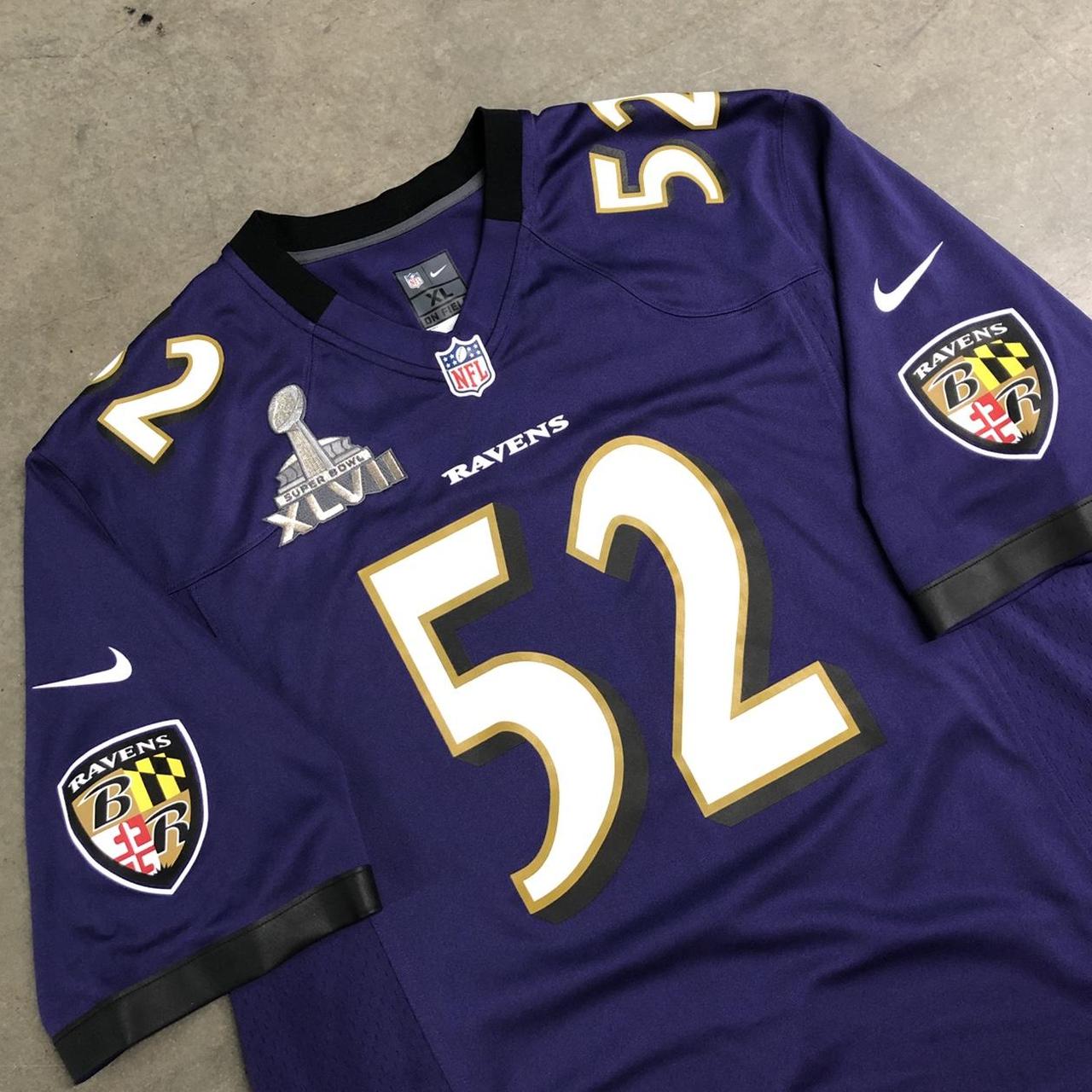 Ray Lewis Baltimore Ravens White Football Jersey - Depop