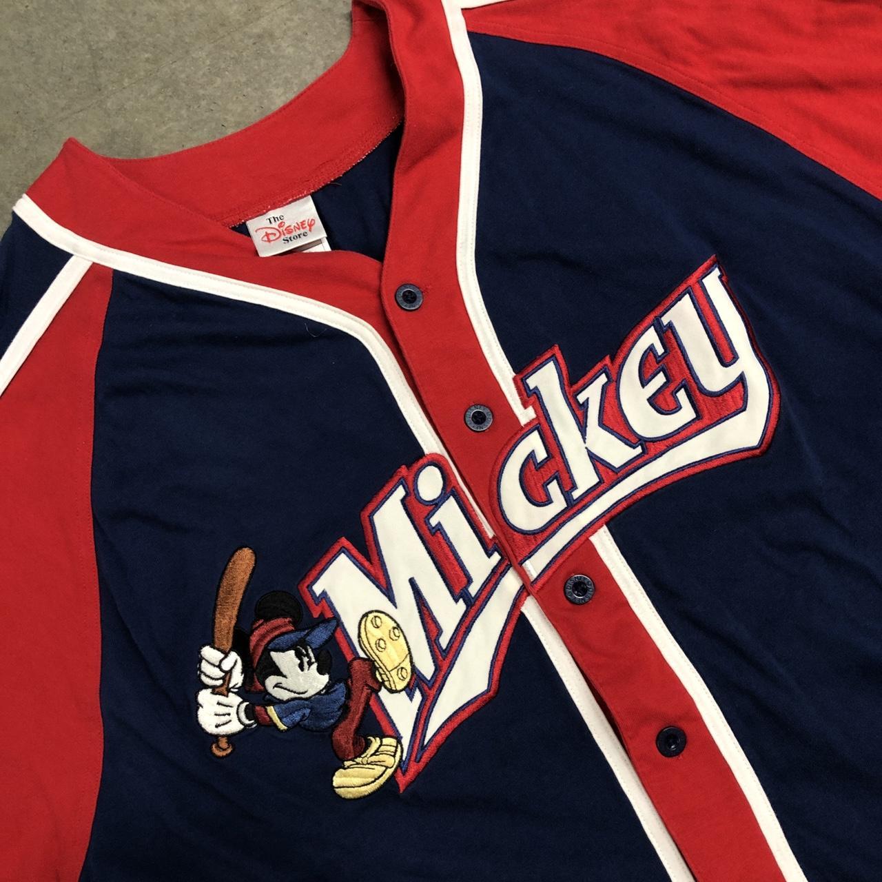 Disney Mens Mickey Mouse Baseball Jersey - Mens Classic Mickey