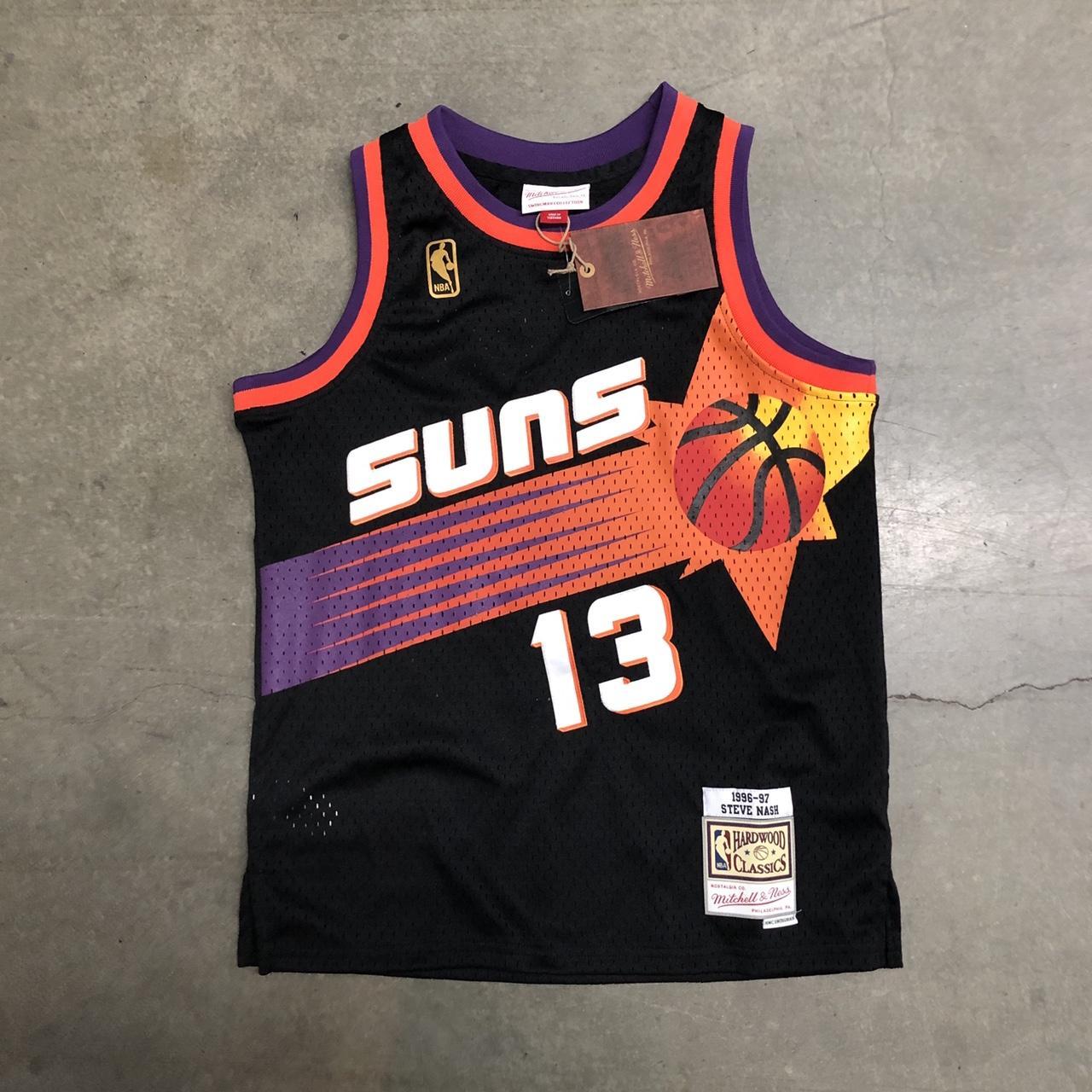 Youth Mitchell & Ness Steve Nash Black Phoenix Suns 1996-97