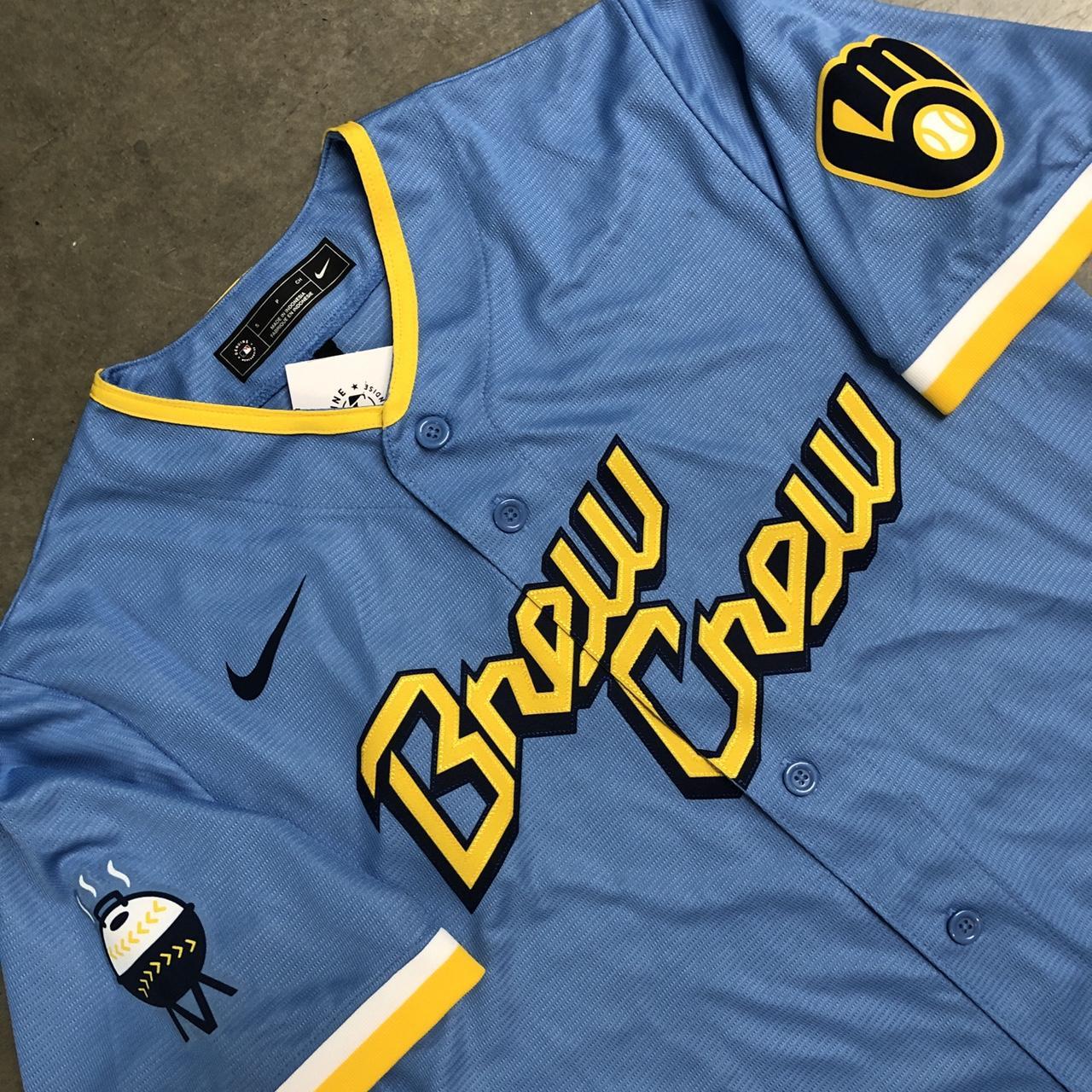 Brewers MLB Jersey Youth Small PLEASE READ - Depop