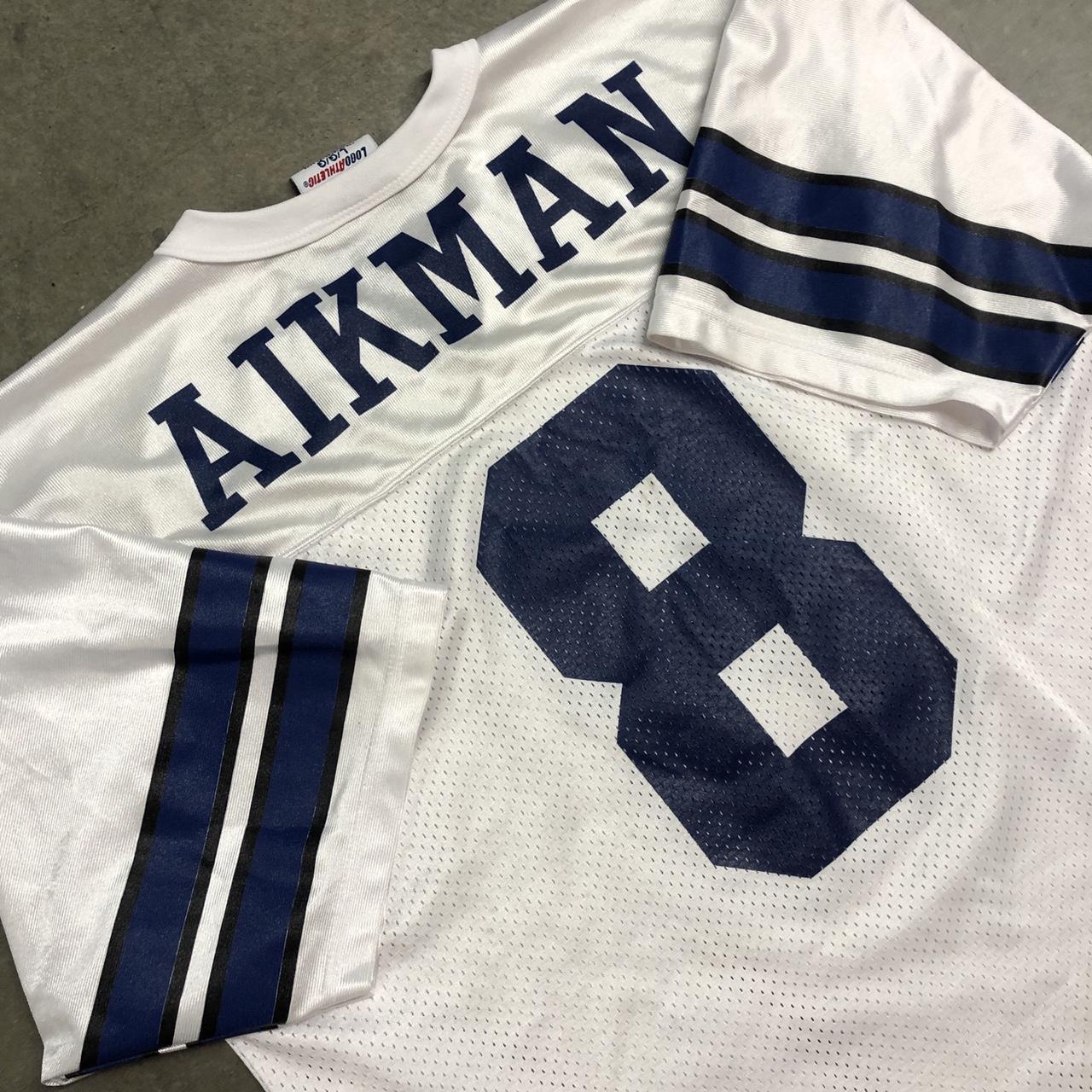 Vintage Dallas Cowboys Troy Aikman Jersey Tee Sz. - Depop