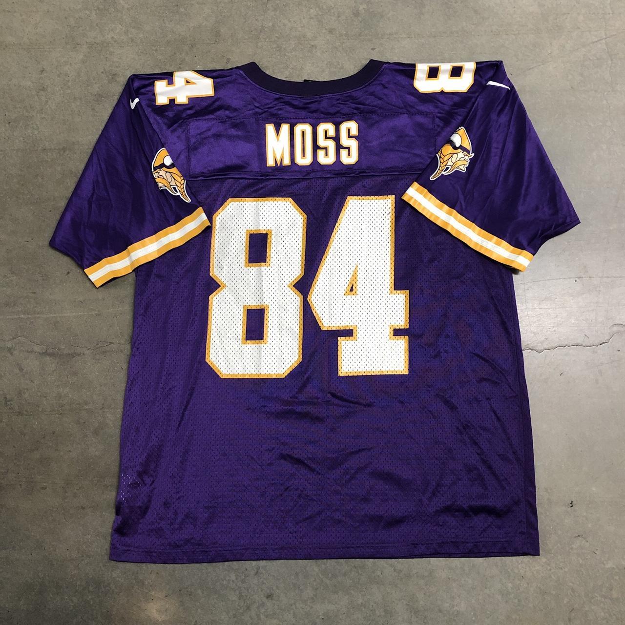 PreserveVintage Minnesota Vikings #84 Randy Moss Vintage Youth Jersey Purple 90s NFL Football Franklin Brand Polyester Wide Receiver