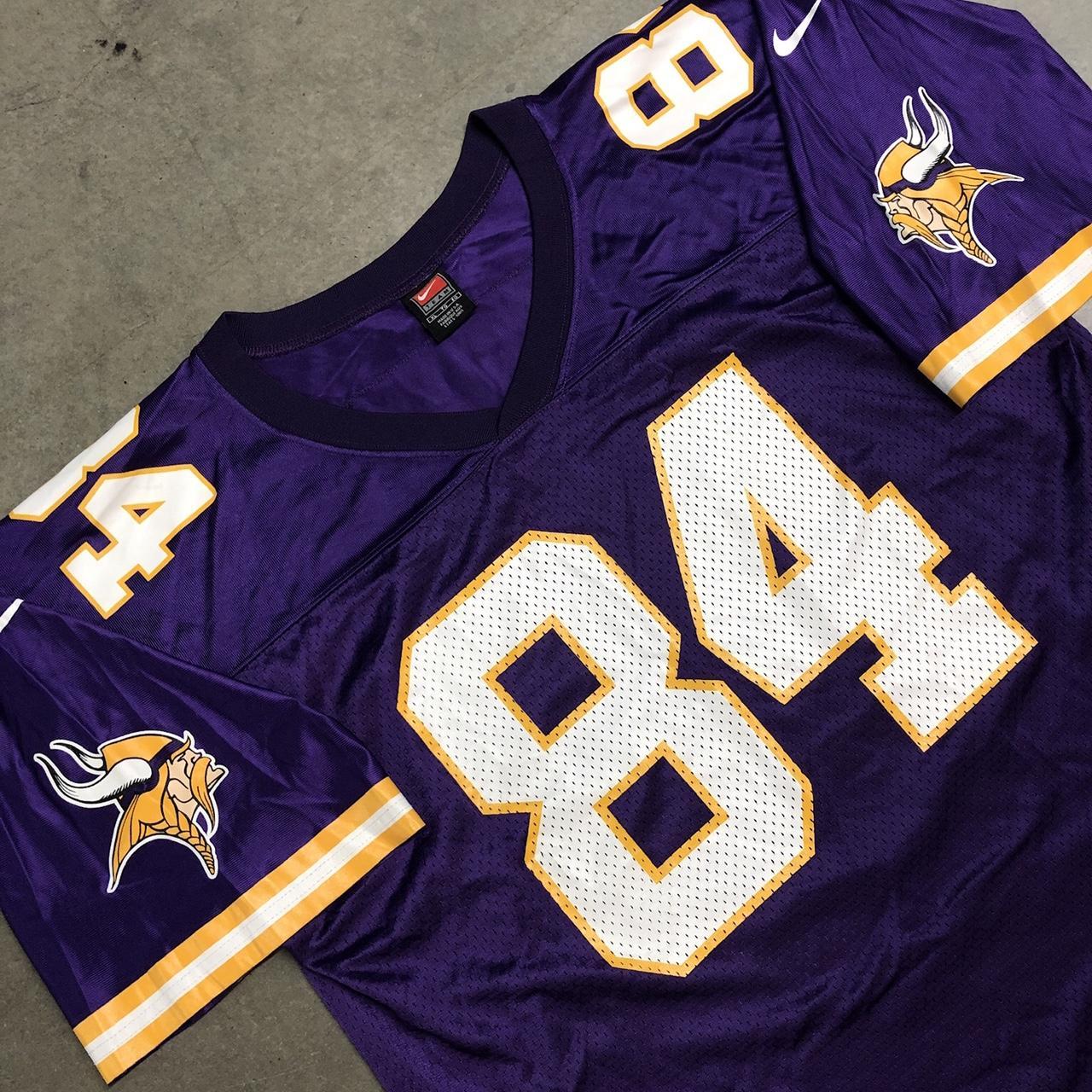 vintage Adidas Randy Moss Vikings jersey size:M tag - Depop