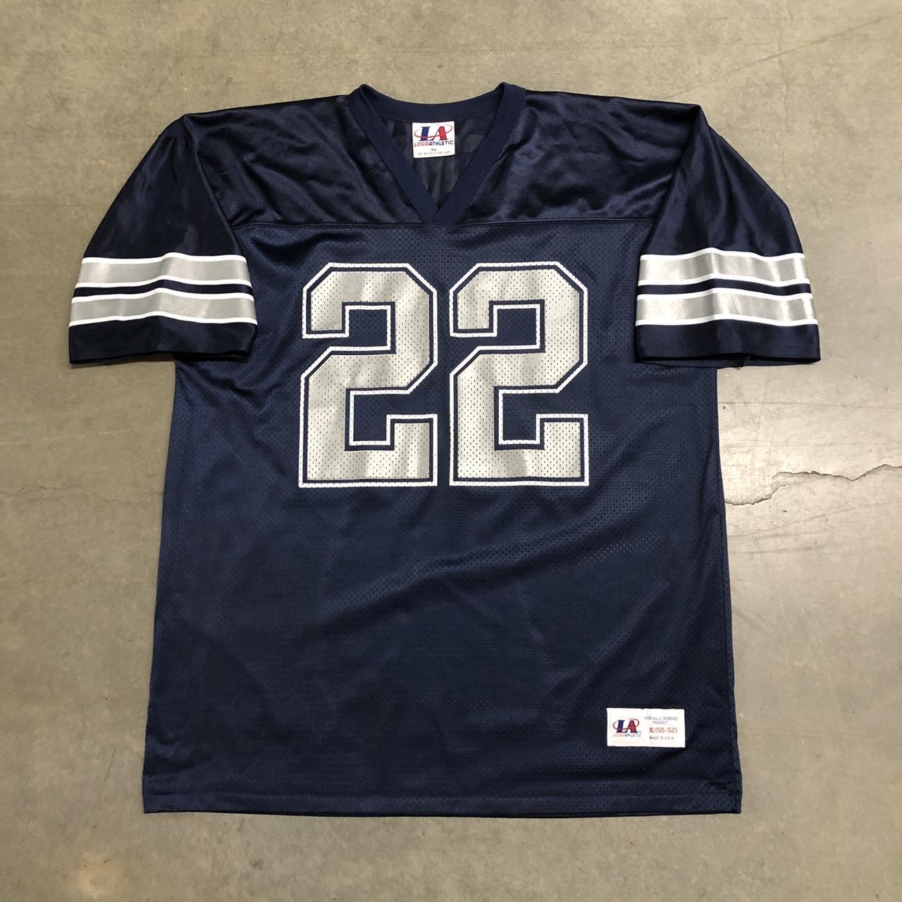 Vtg 90's White Dallas Cowboys 22 Emmitt Smith NFL 