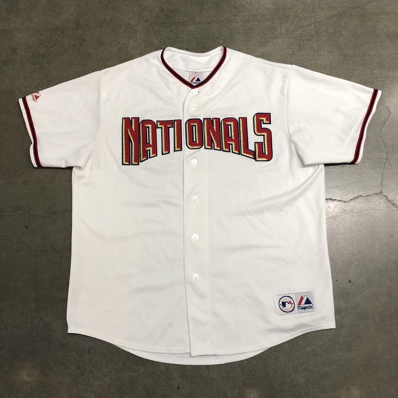 Vintage Y2K Washington Nationals Majestic MLB Jersey | Depop