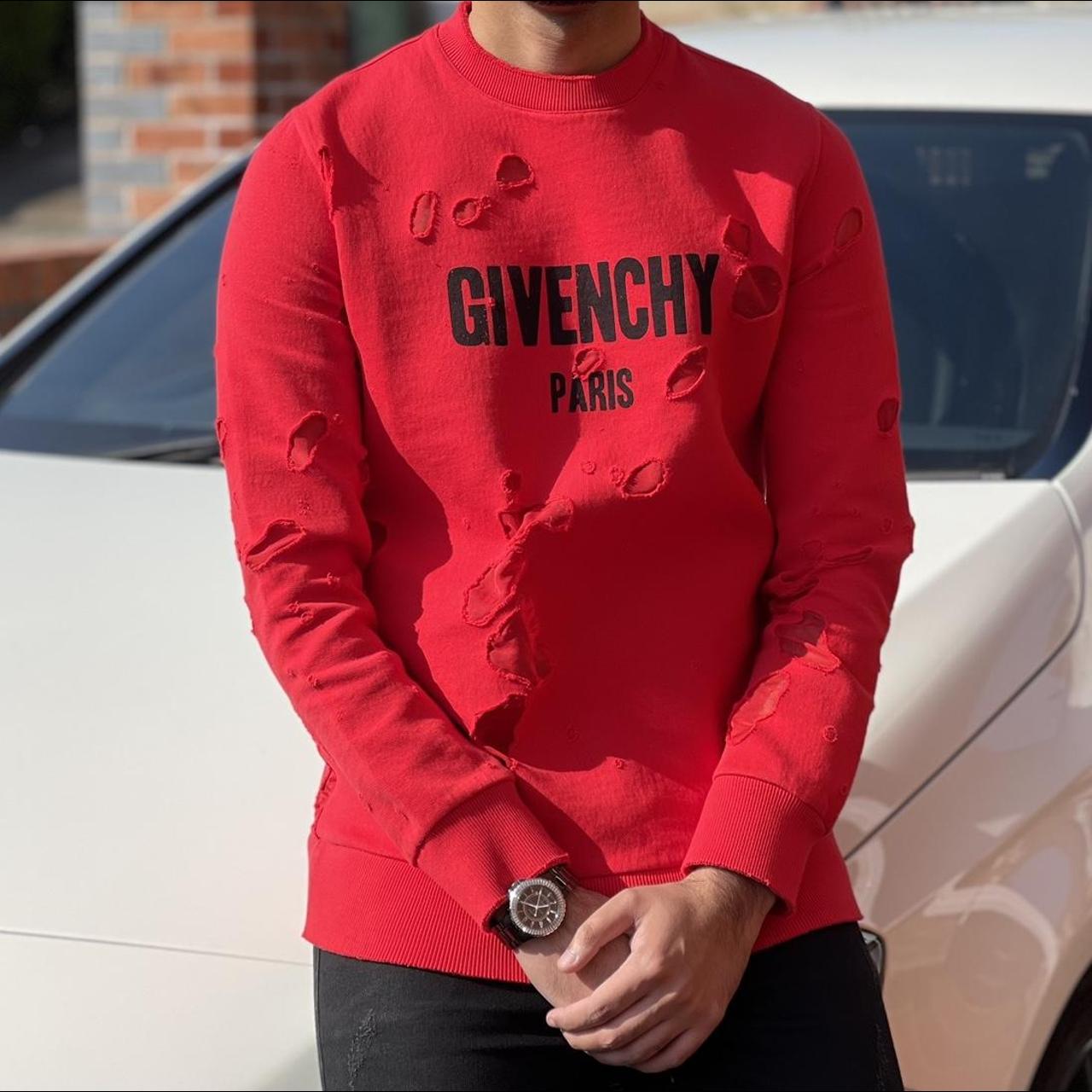 Givenchy red hot sale jumper mens