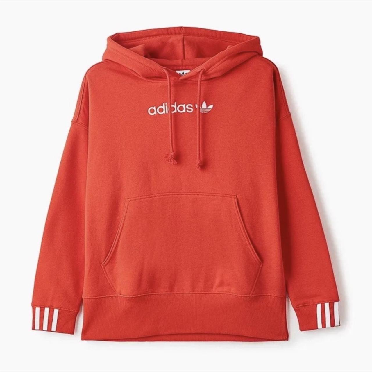 adidas originals coeeze fleece sweatshirt in red