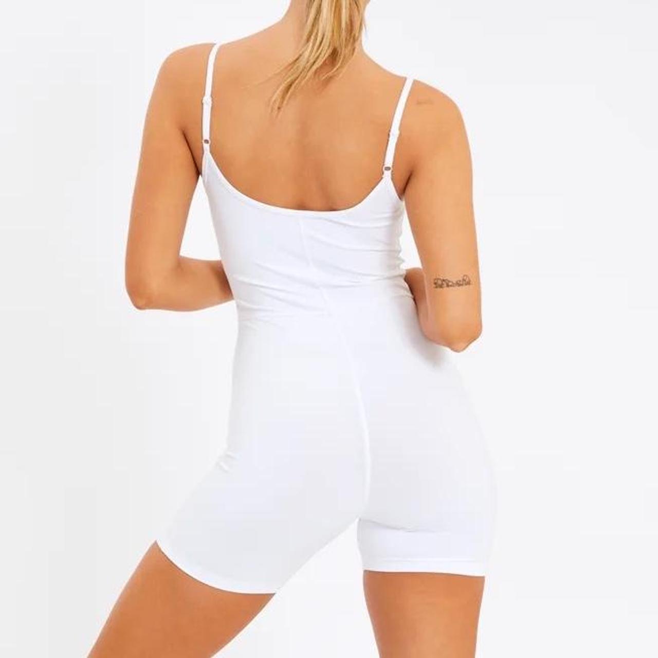 Glassons Women's White Playsuitromper Depop