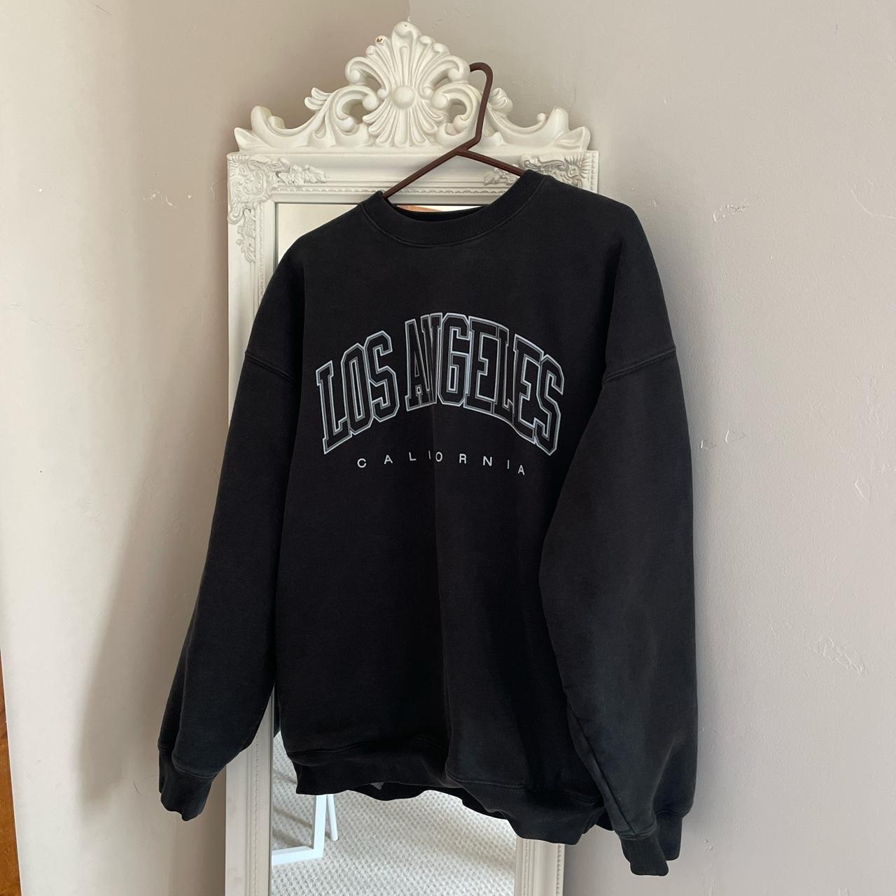 Brandy Melville Women's Black and White Sweatshirt Depop