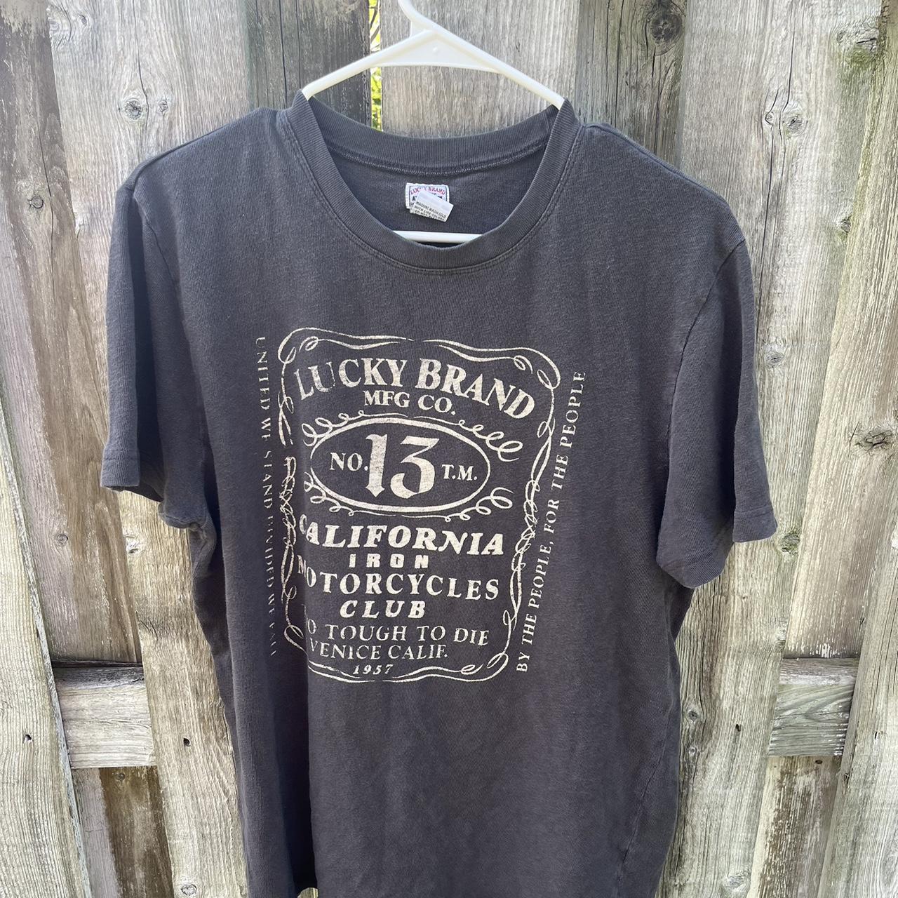 Lucky brand grey t-shirt #luckybrand #lighttee... - Depop