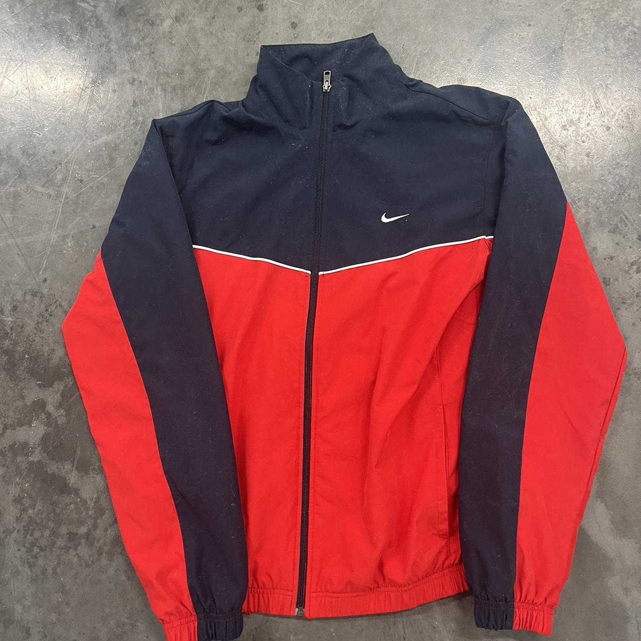 Nike Men's Red and Blue Jacket | Depop