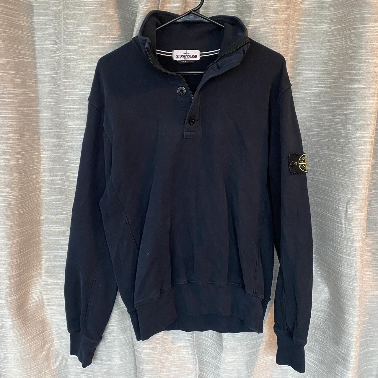 RARE Vintage Stone Island quarter zip/button fits - Depop