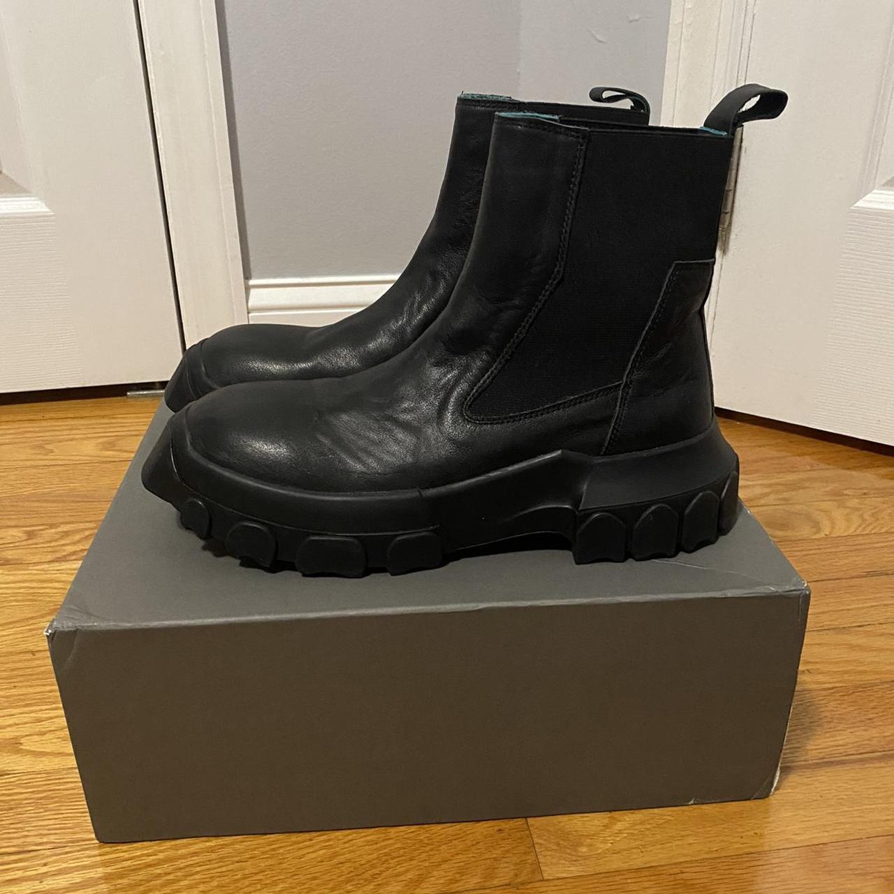 Vintage Leather Chelsea Boots Platforms Size: 43... - Depop
