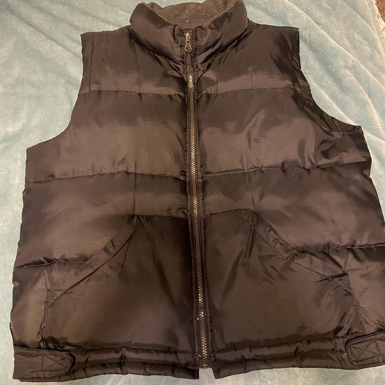 Black puffer vest 🥼 size L men’s ~ worn a couple... - Depop