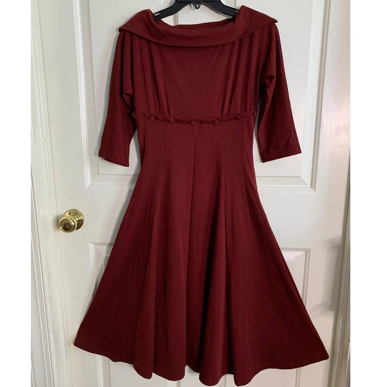 Beautiful maroon colored size 10 swing dress with