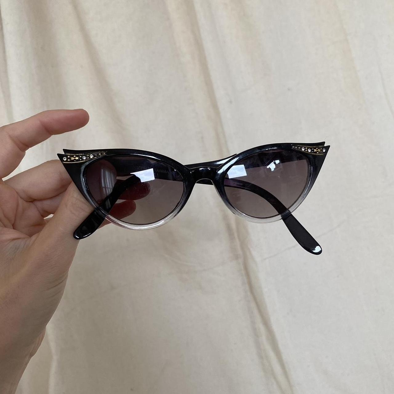 RARE 50s Cat Eye Glossy Pin Up Rockabilly Retro BETTY Page Fashion  Sunglasses S | eBay