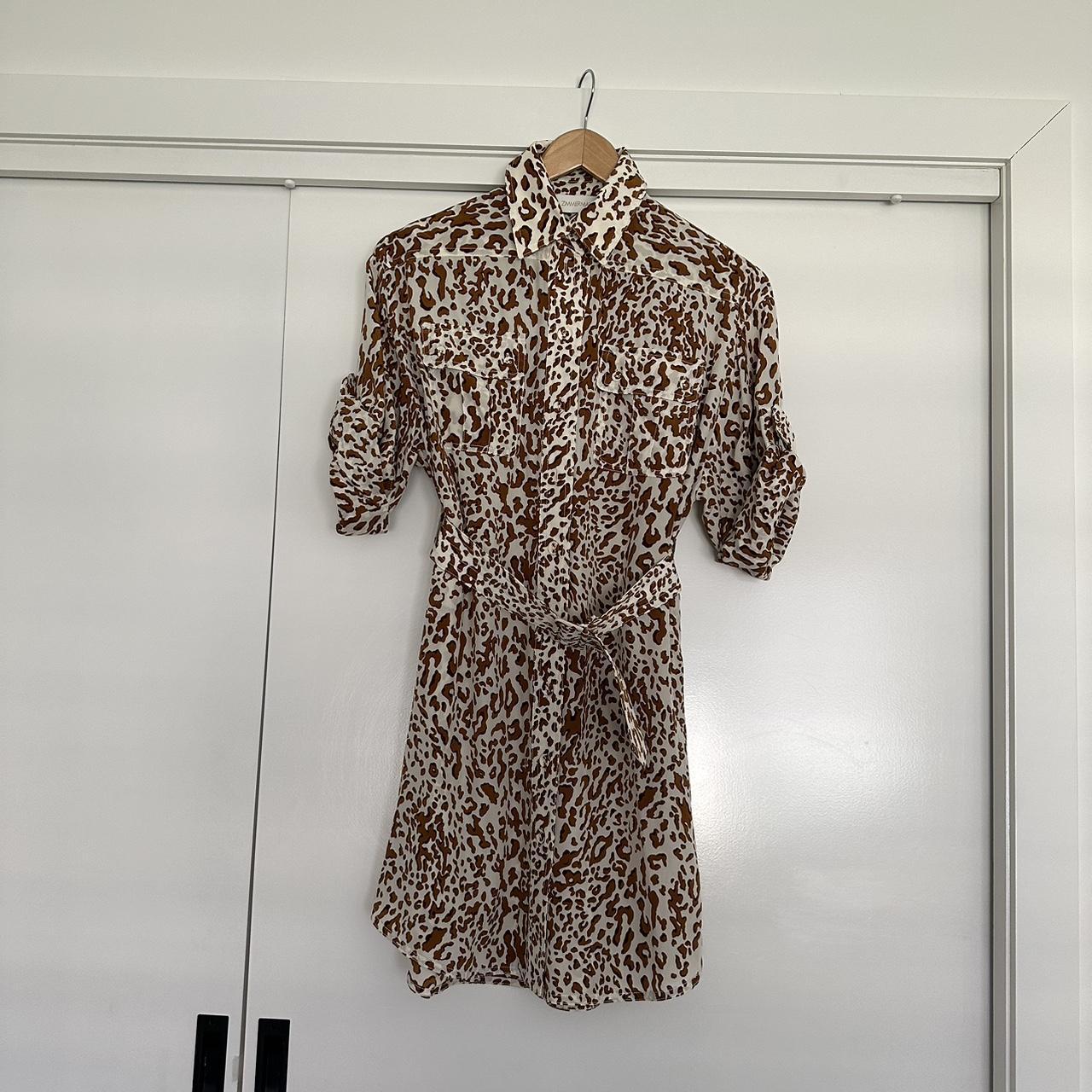 Zimmerman Gorgeous Leopard Print Mini Dress Size... - Depop