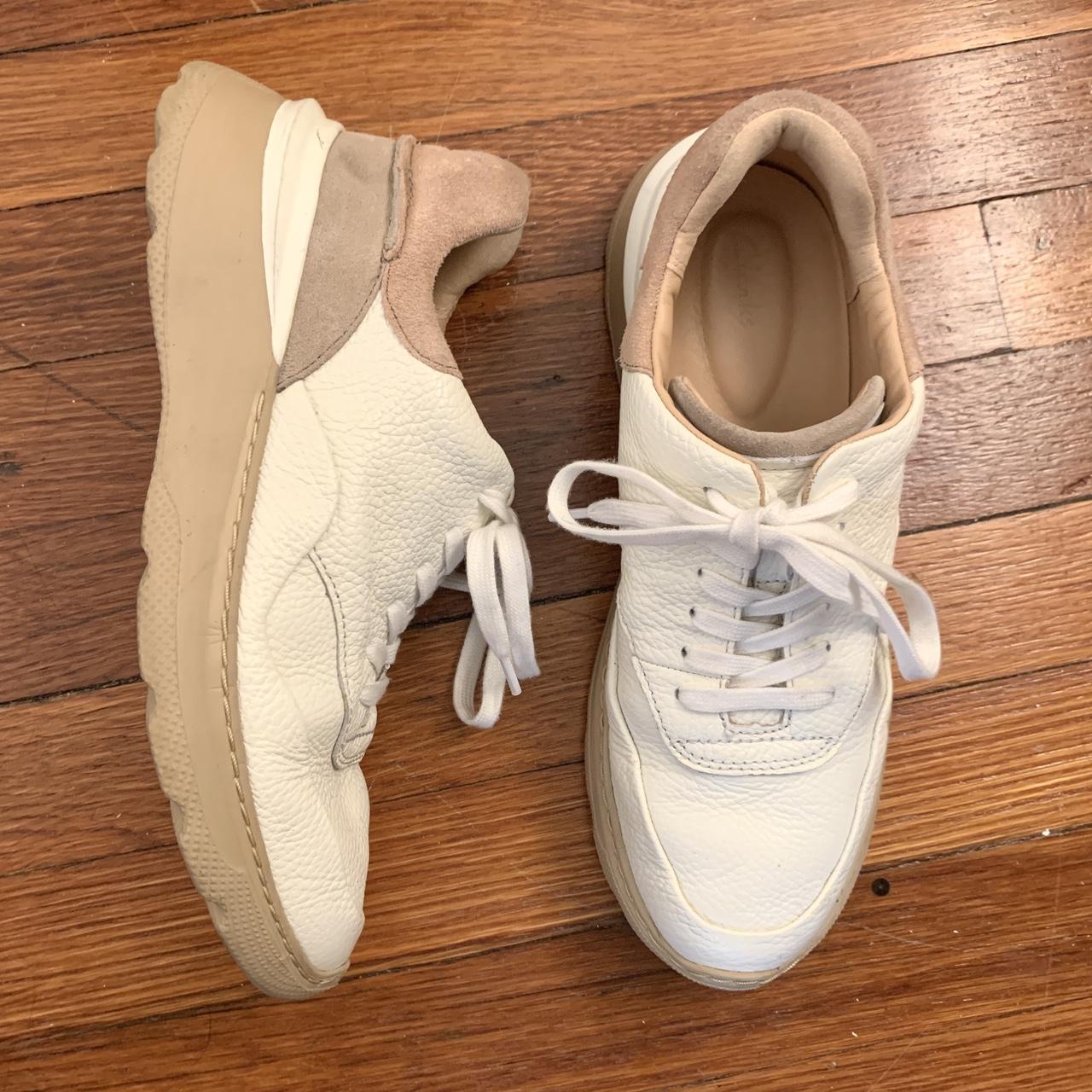 clarks pink trainers