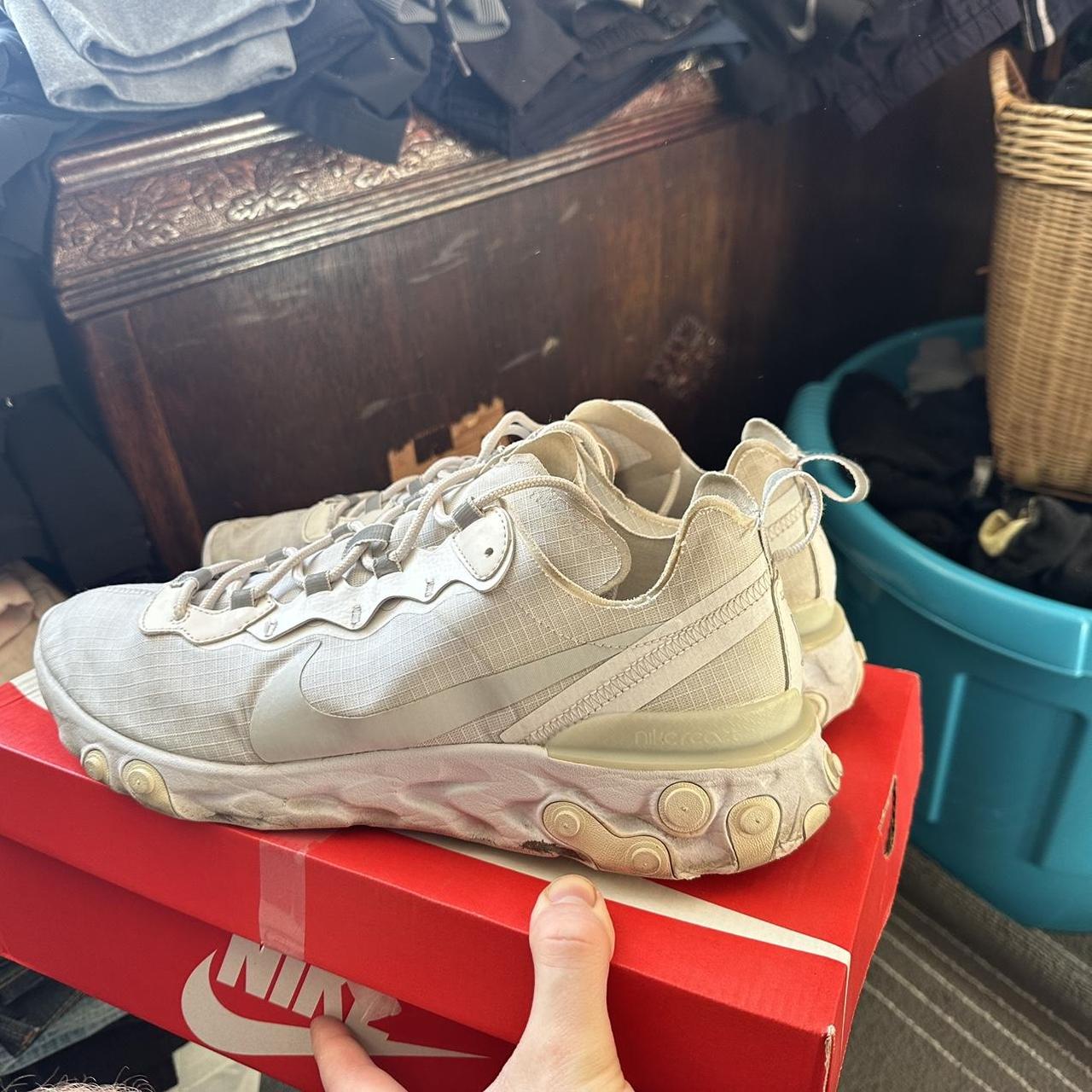 mens white react trainers