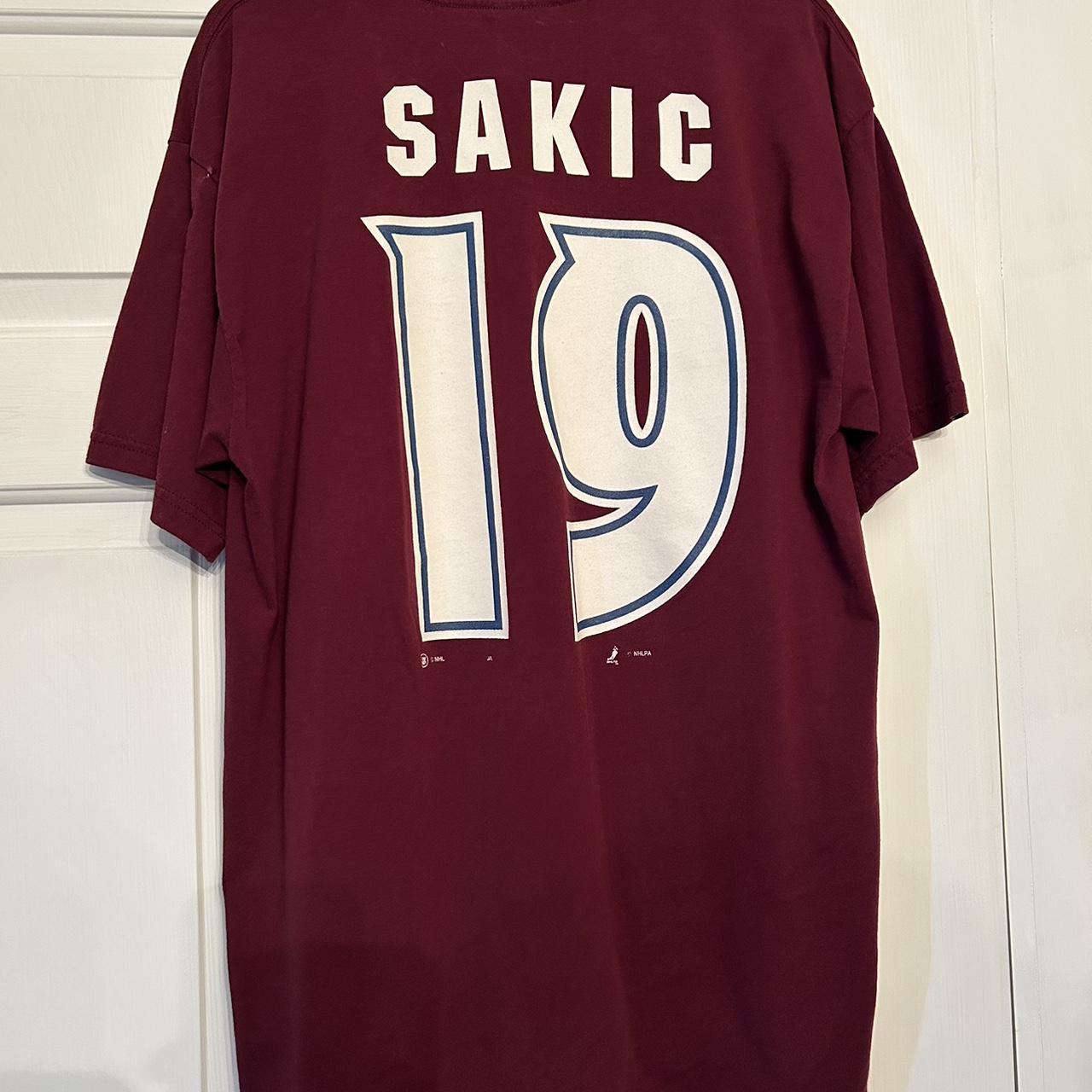 Vintage 1996 Joe Sakic Colorado Avalanche T-Shirt - Depop