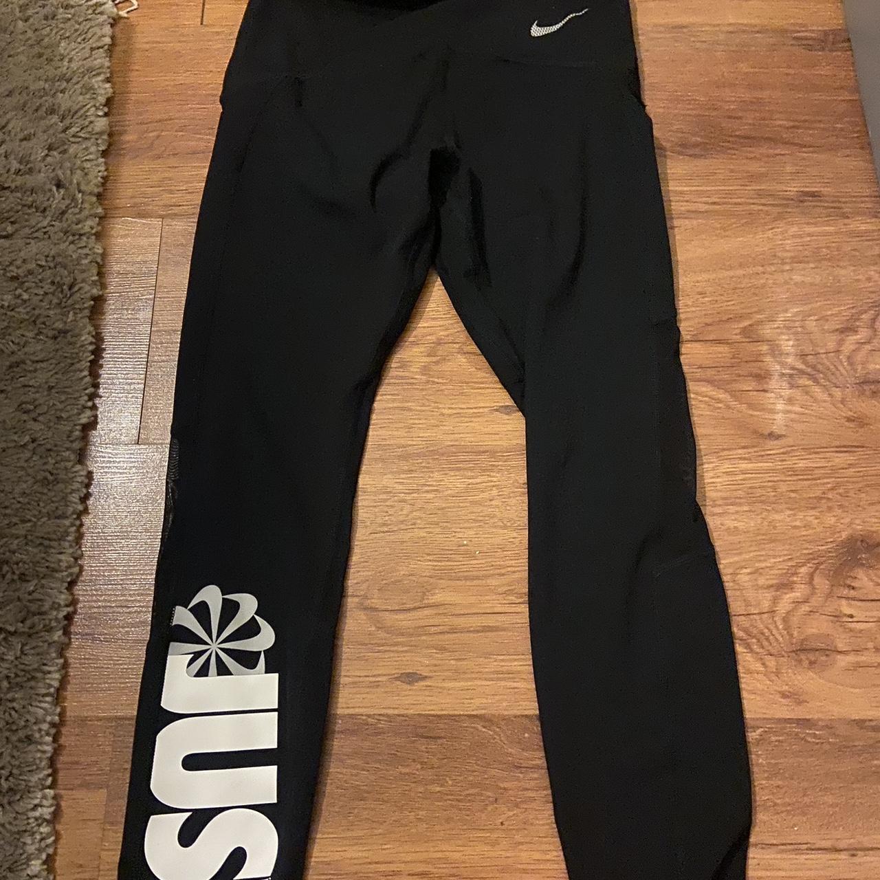 nike leggings just do it black
