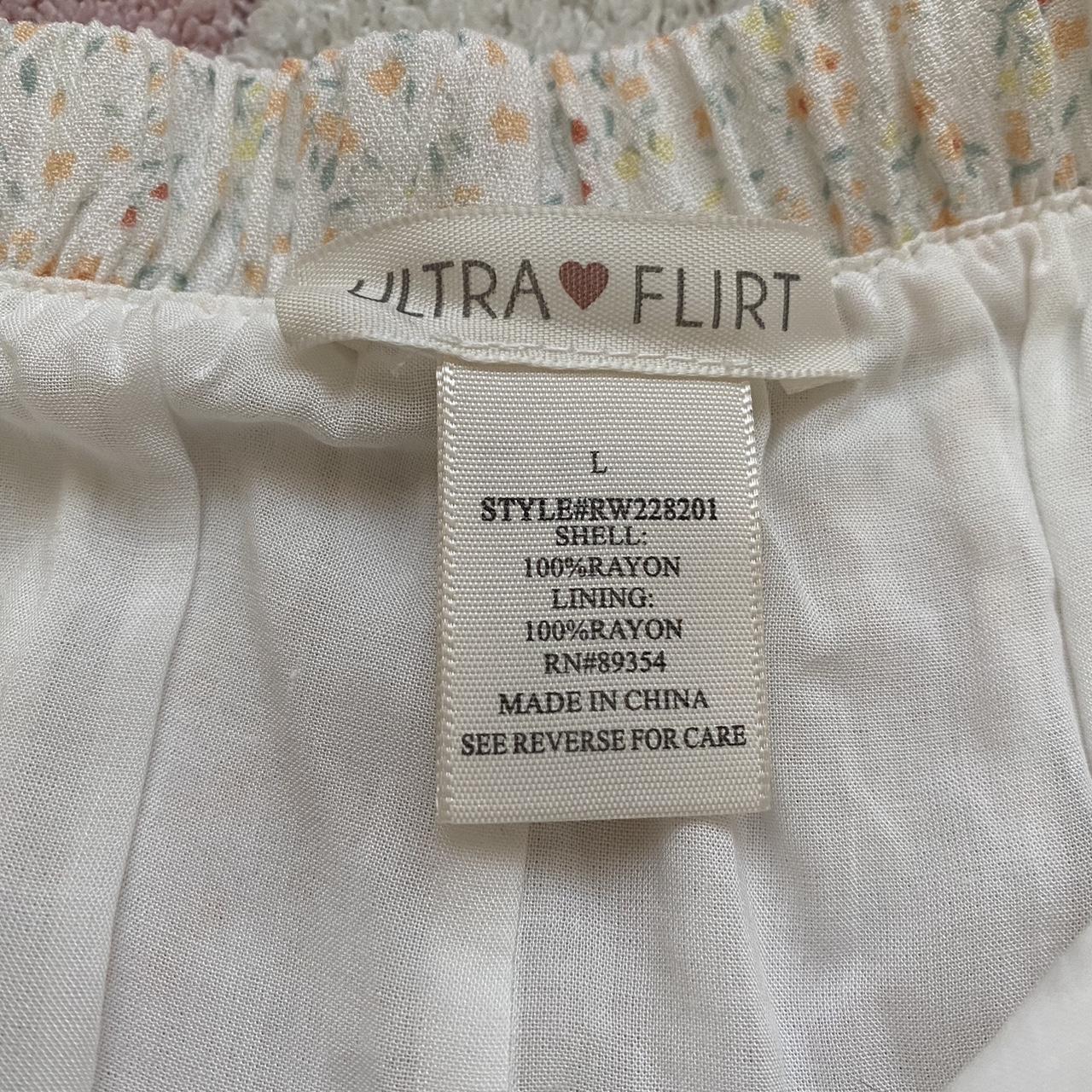 NWT long floral white ultra flirt skirt