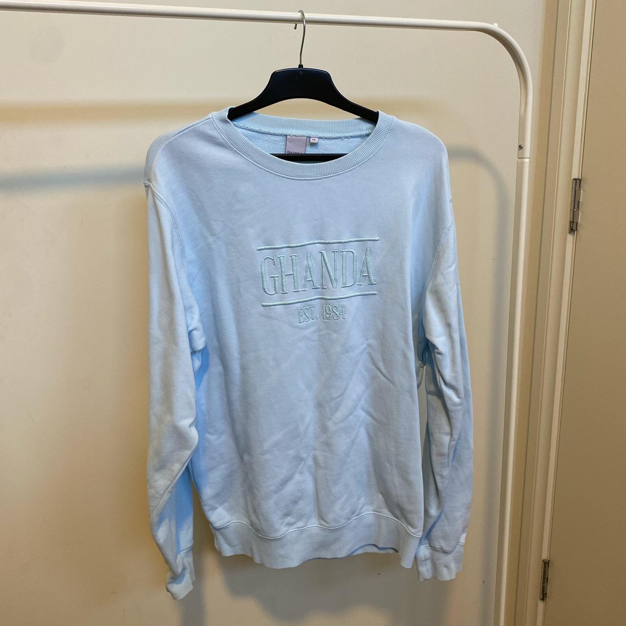blue ghanda jumper size 12 original price Depop
