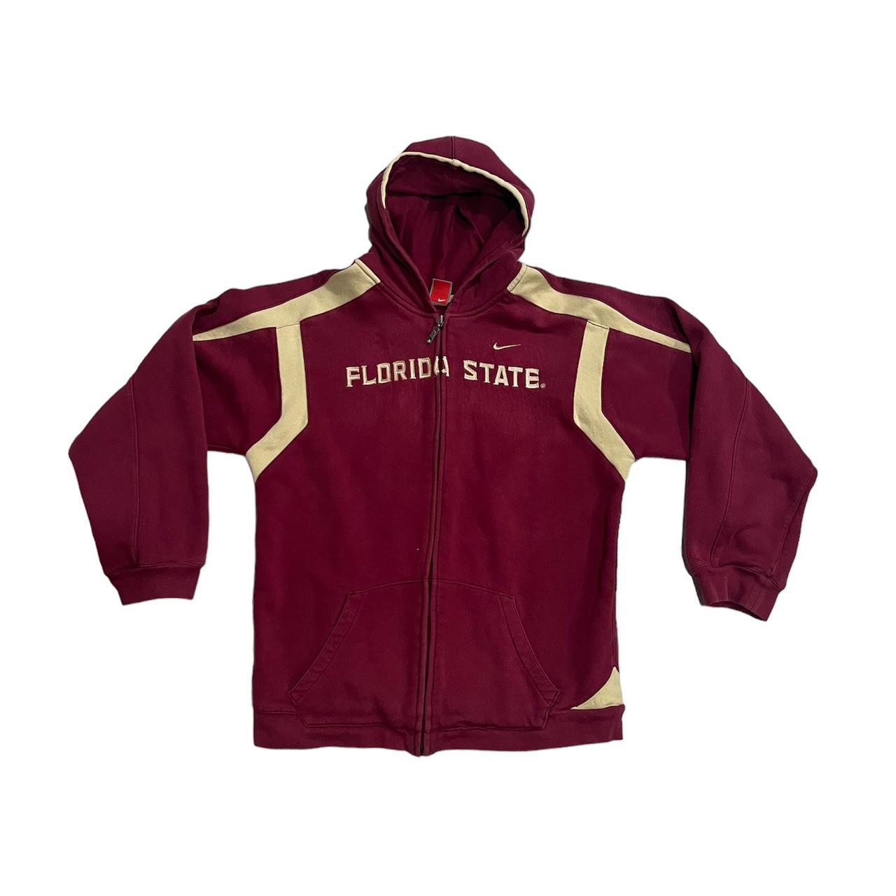 Vintage Nike FSU Zip Up Jacket Grey tag... Depop