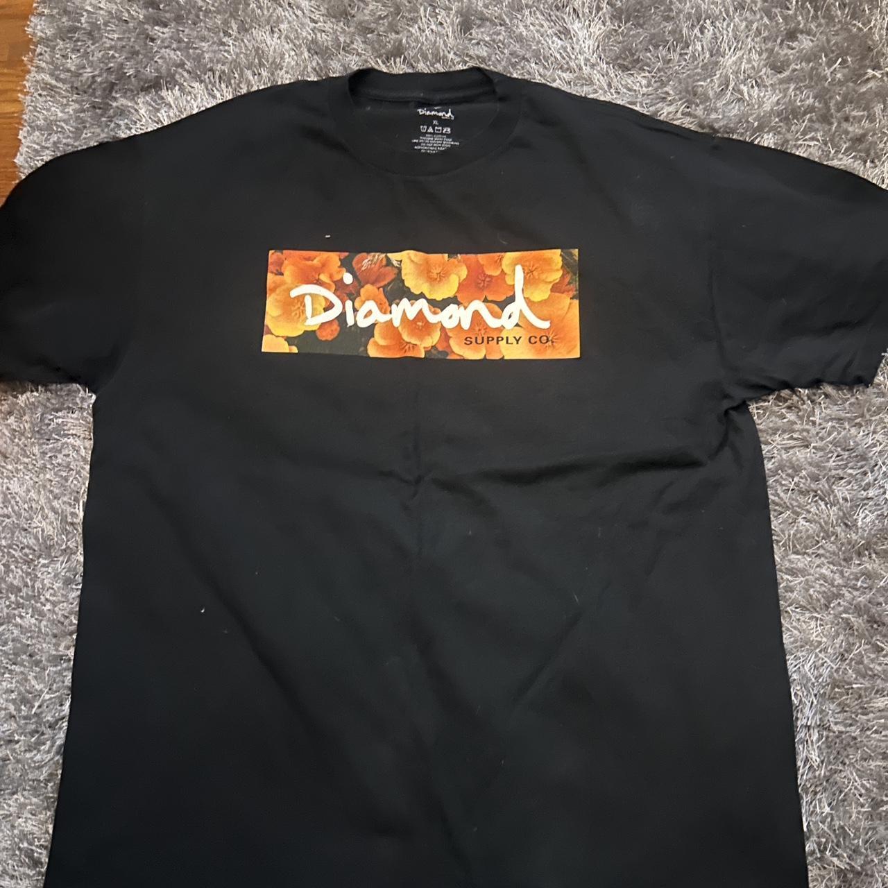 Black and orange diamond supply co tee Brand new... - Depop