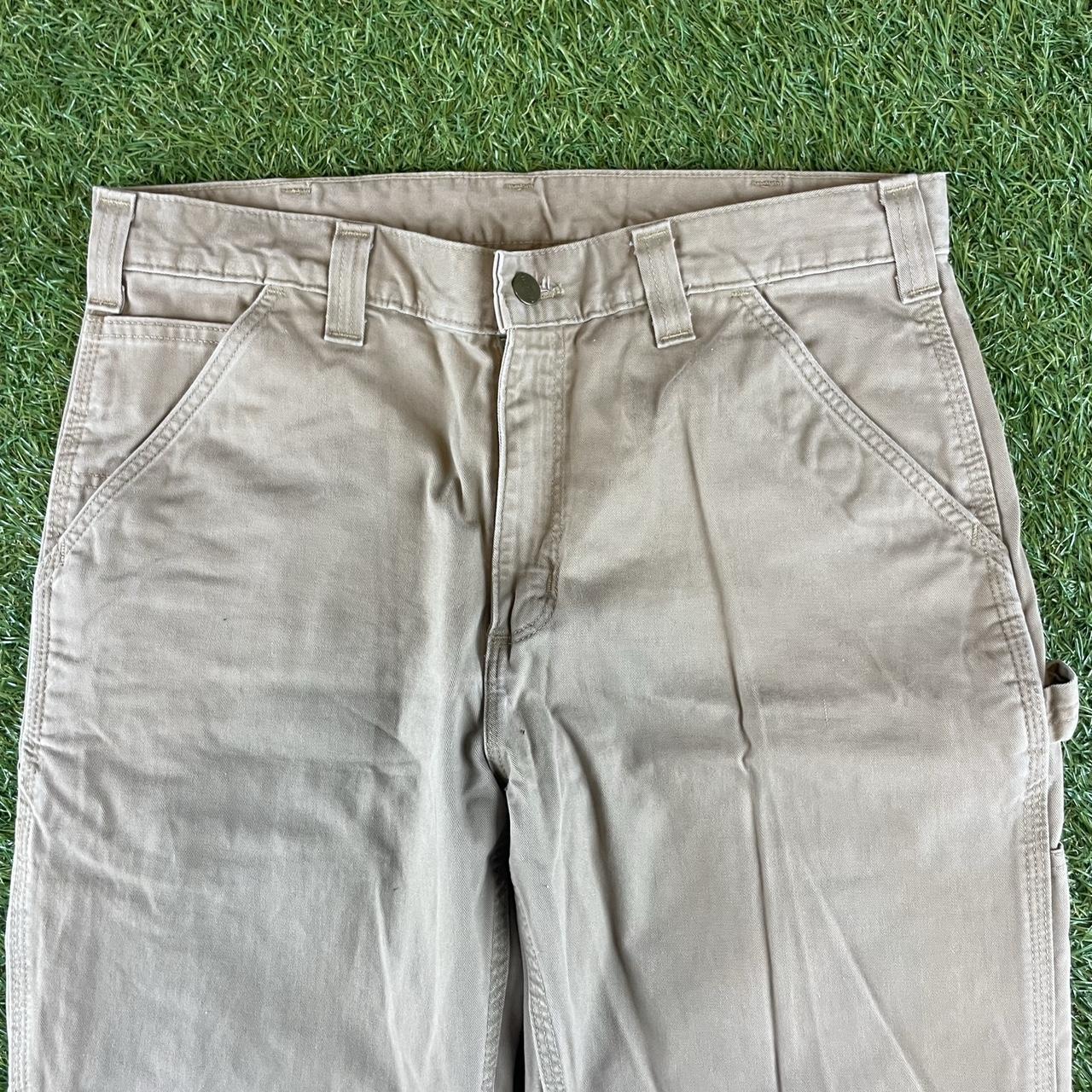 Khaki Carhartt Carpenter Pants Condition 8.5/10 no... - Depop