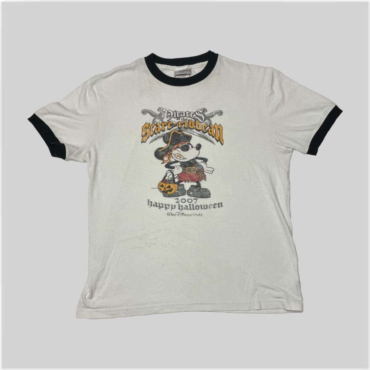 Vintage Pirates Of The Caribbean Walt Disney World Shirt Mickey