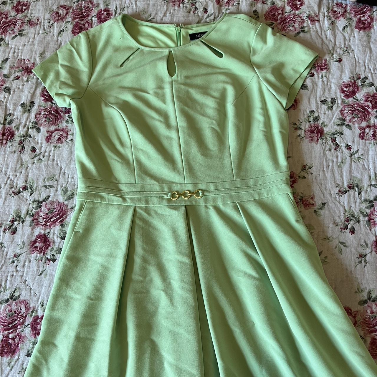 Seafoam green Ellen Tracy Dress Vintage look - Depop