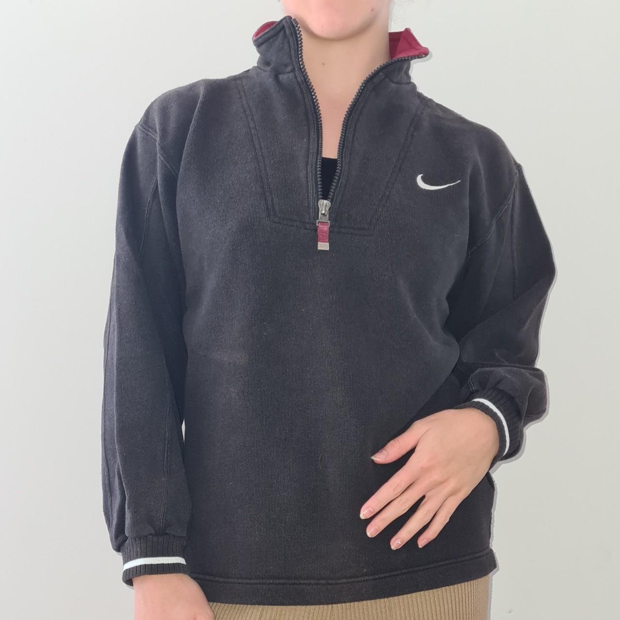 womens black nike quarter zip