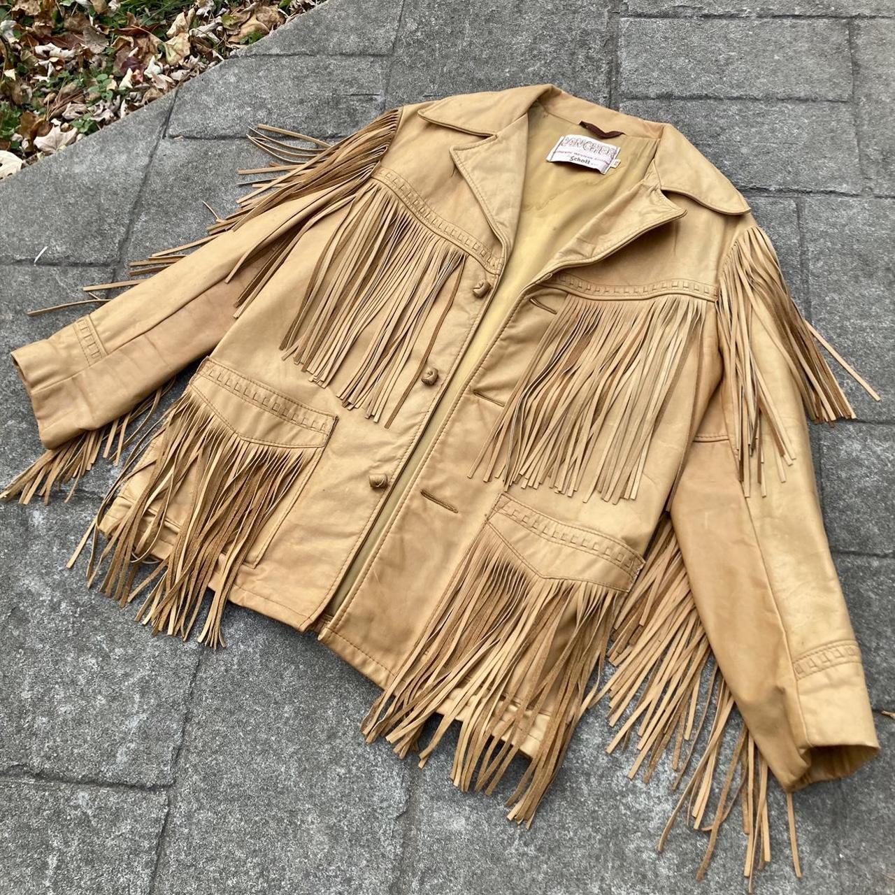 Schott fringe outlet jacket