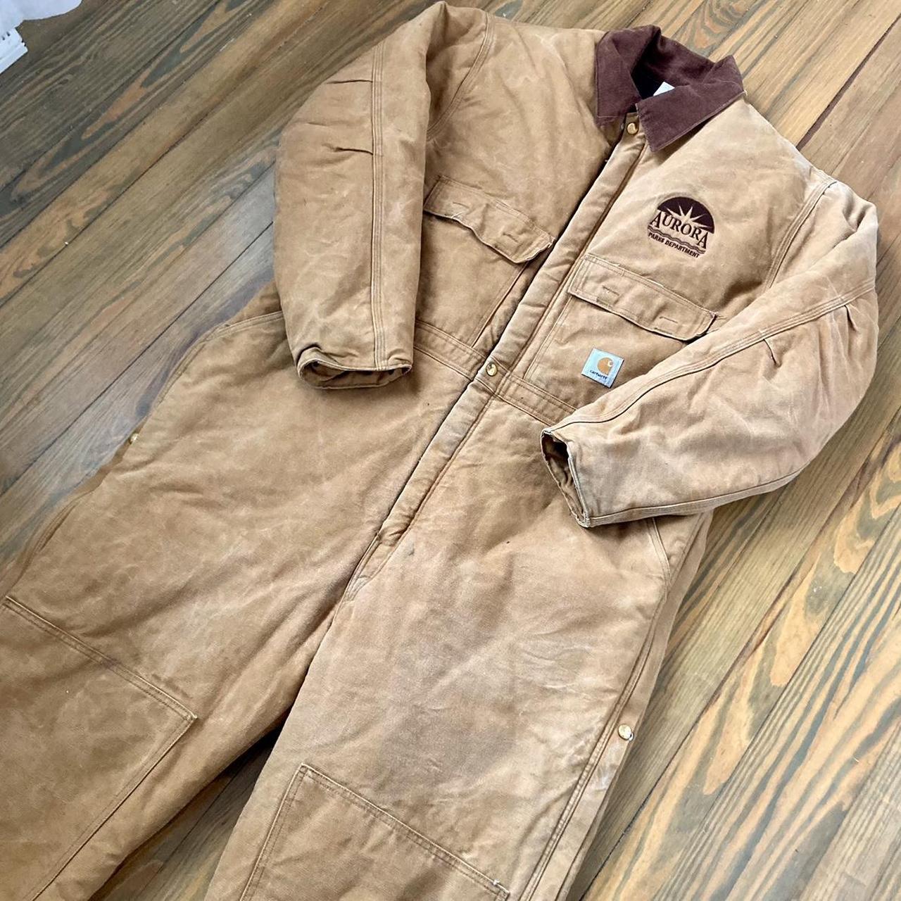 Carhartt X02 Insulated Coveralls Brown Duck Size... Depop