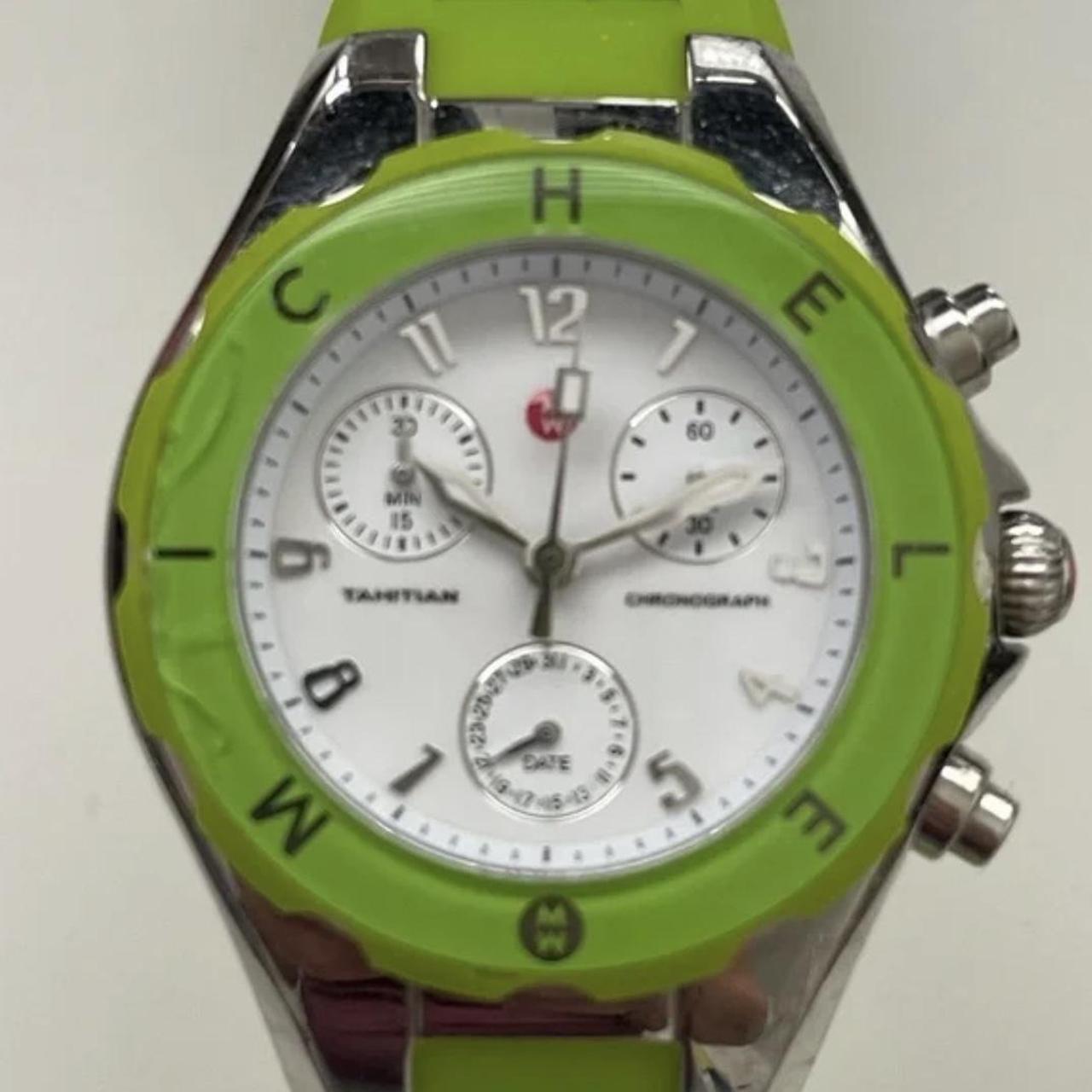 Michele Tahitian Jelly Bean Stainless Steel Green