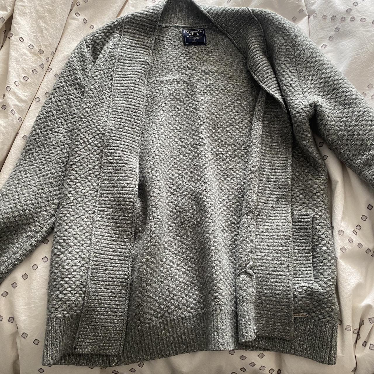 Abercrombie Fitch Women S Grey Cardigan Depop