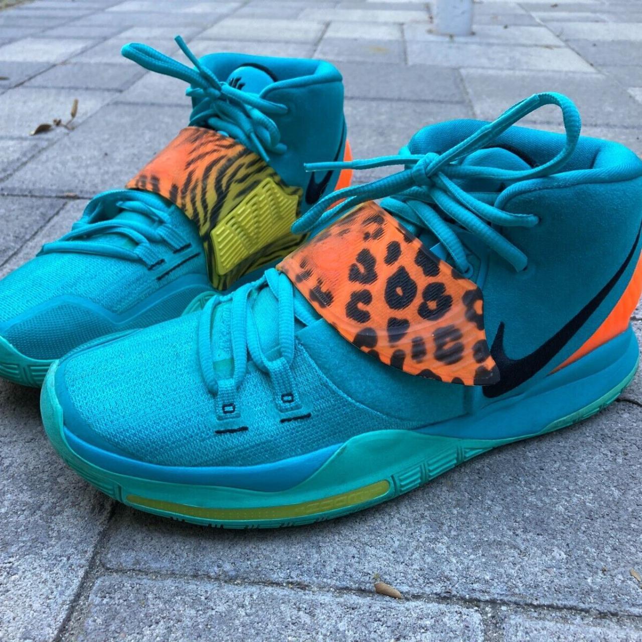 Nike Kyrie 6 Oracle Aqua Animal Print Basketball Depop