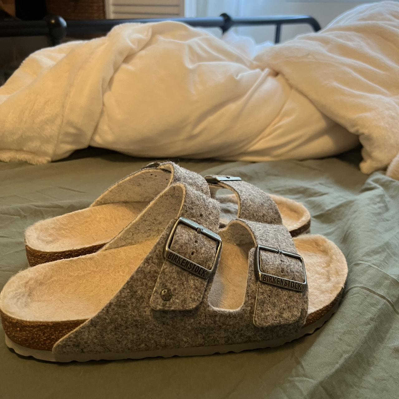 Birkenstock felt and wool collection in soft gray... - Depop