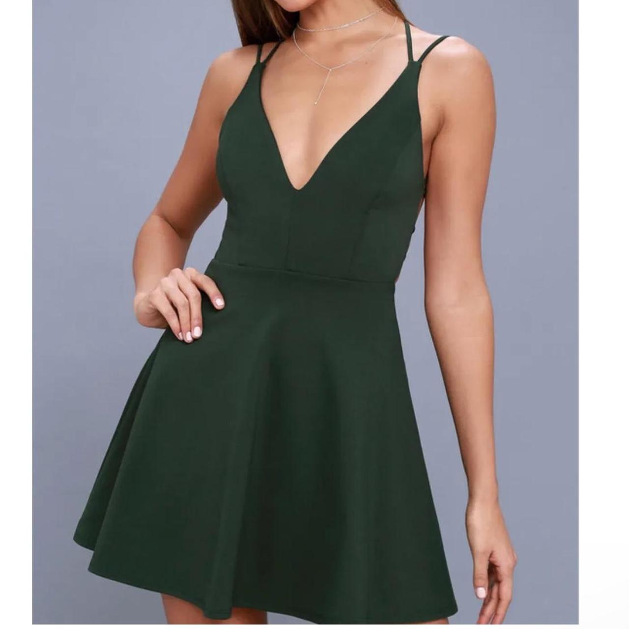 Forest green skater dress hotsell