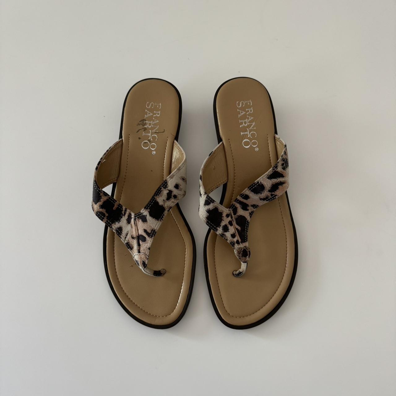 Franco sarto leopard fashion print sandals