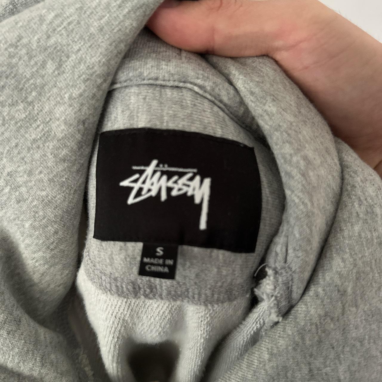 Stussy Hoodie size small Grey Only worn a handful... - Depop