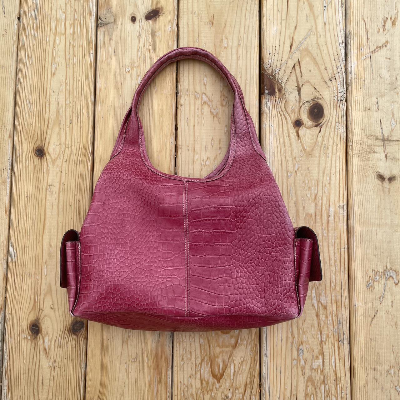 Adorable vintage pink vegan snake print bag 🔅... - Depop