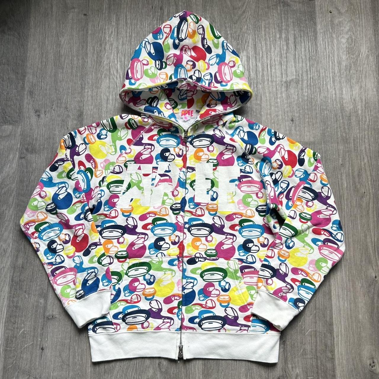 Baby Milo Full Zip Hoodie Authentic OG Bape Multi | Depop