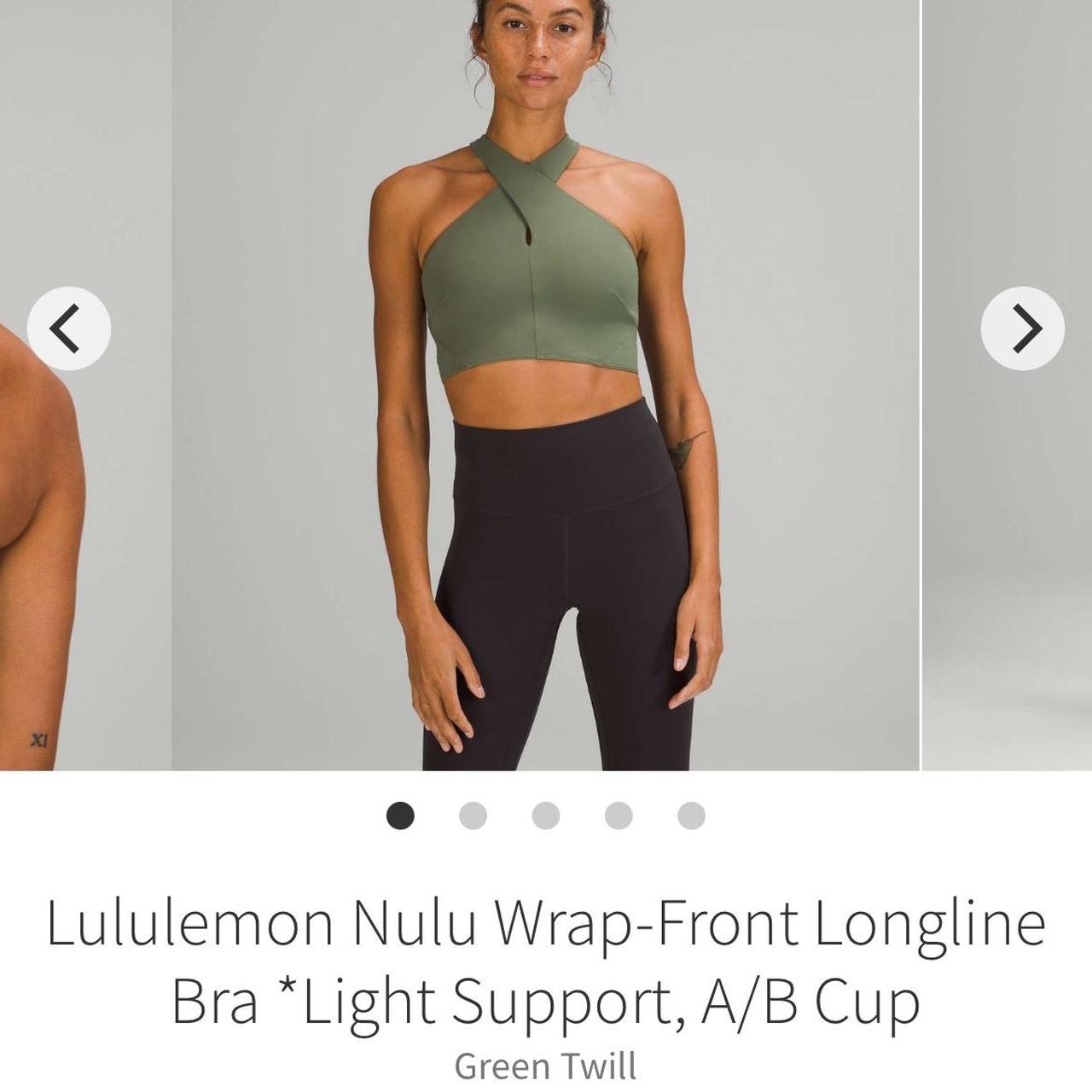 Lululemon wrap front sports top bra 8