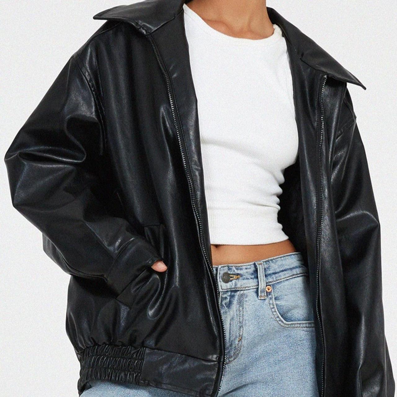 motel rocks leather cavita jacket in black size xs.... Depop