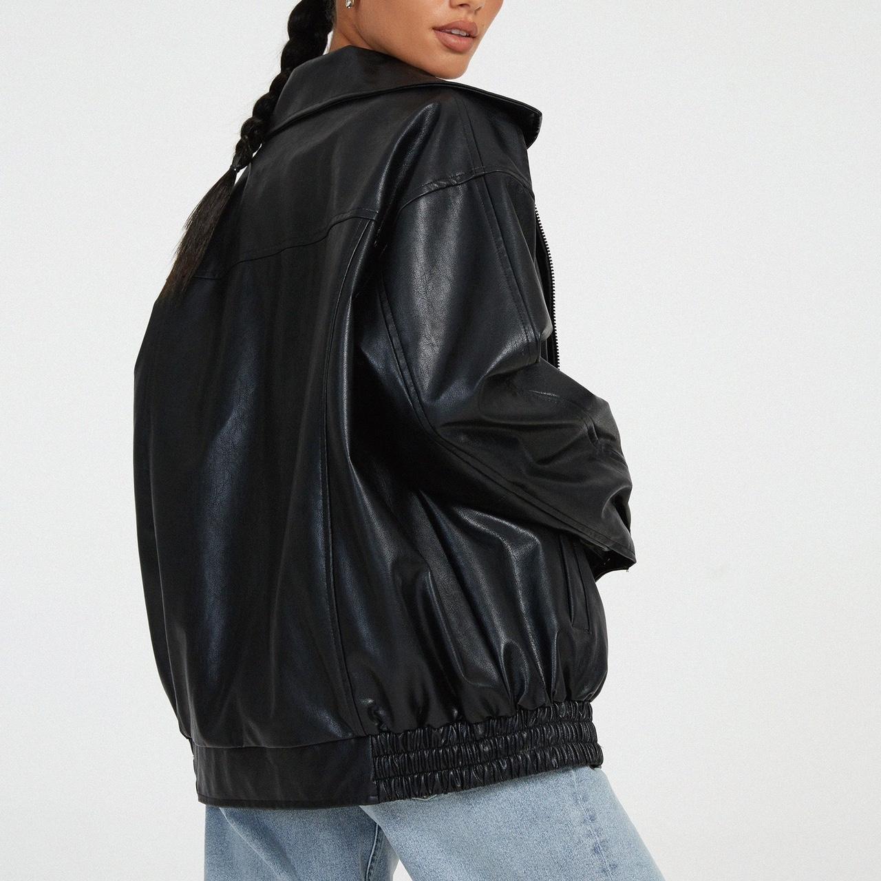 motel rocks leather cavita jacket in black size xs.... Depop