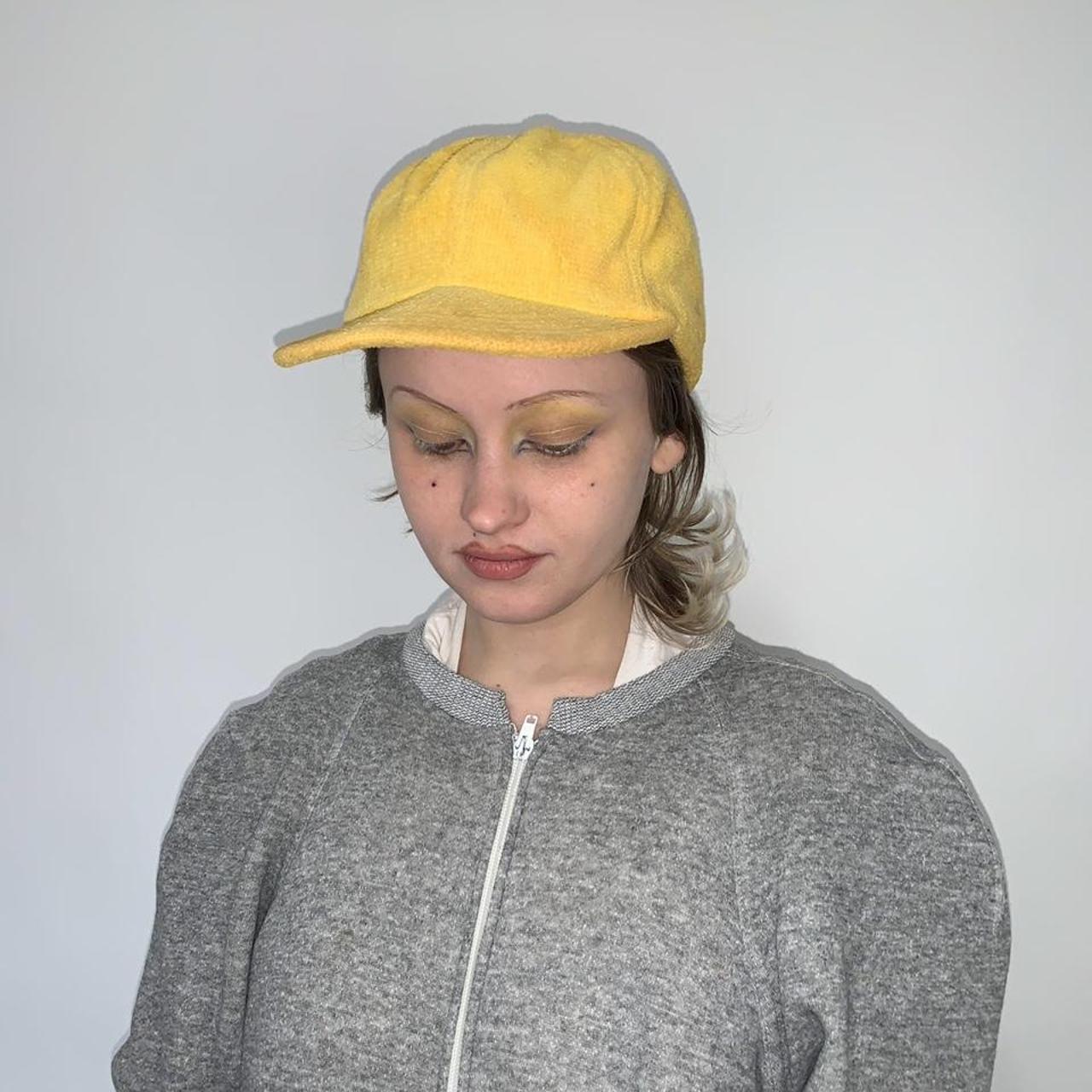 Norma Kamali Women's Yellow Hat | Depop